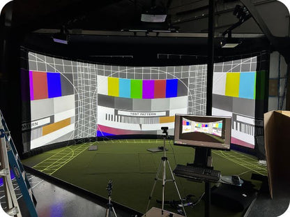 aboutGOLF Custom Curve Golf Simulator Enclosure - 180° Curved Screen