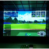 Golf Simulator Enclosure Built for Realistic Indoor Practice, Aluminum Frame, Acoustic Panels, 300cm Length