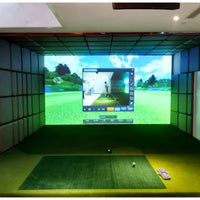 Golf Simulator Enclosure Built for Realistic Indoor Practice, Aluminum Frame, Acoustic Panels, 300cm Length