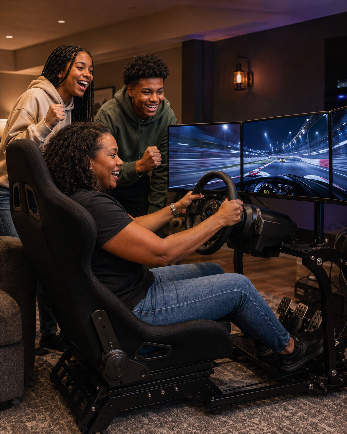 Race night, no commute needed