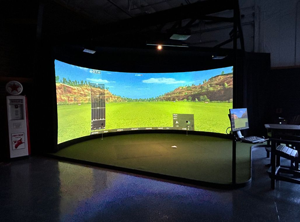 aboutGOLF Custom Curve Golf Simulator Enclosure - 180° Curved Screen